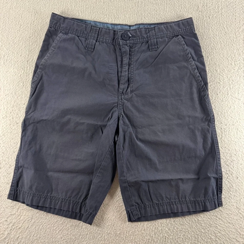 Columbia Shorts Mens 30 Navy Blue Excellent Cotton Casual Hiking AM4705 10in